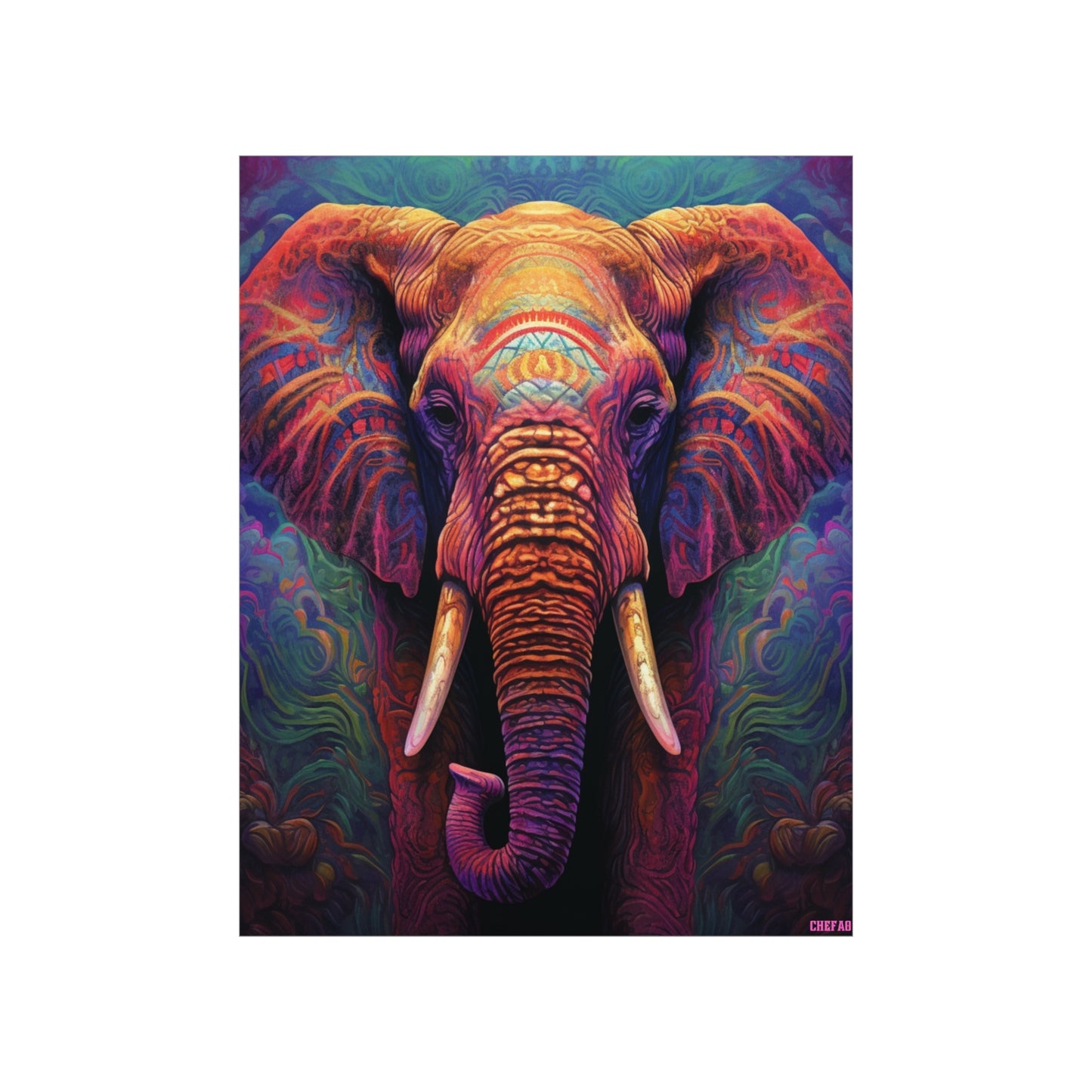 Festive Elephant, Premium Matte Vertical Posters