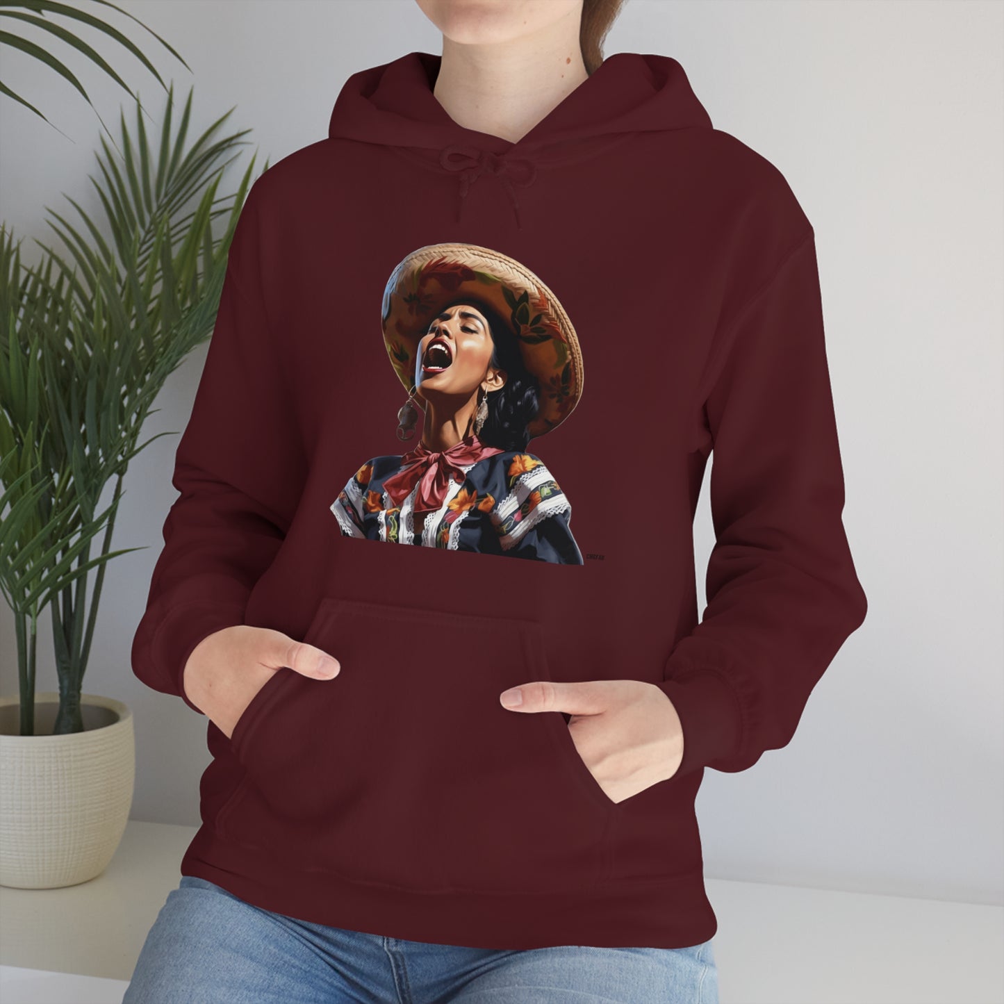 Mariachi Woman, Unisex Heavy Blend Hooded Sweatshirt