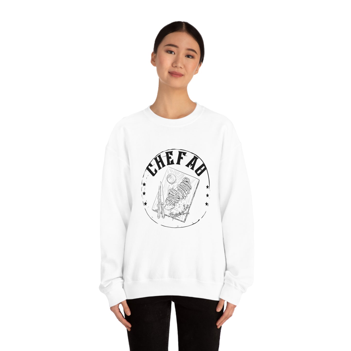 Chefao Barbque, Unisex Heavy Blend Crewneck Sweatshirt