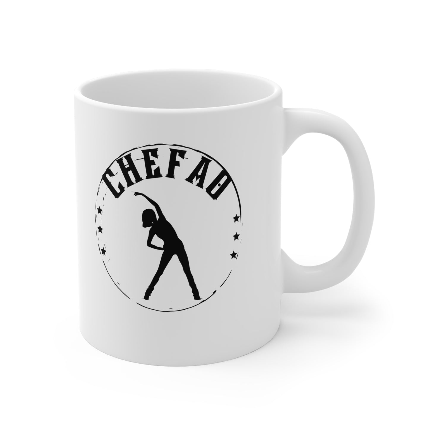 Chefao Aerobics I, White Coffee Mug, 11oz