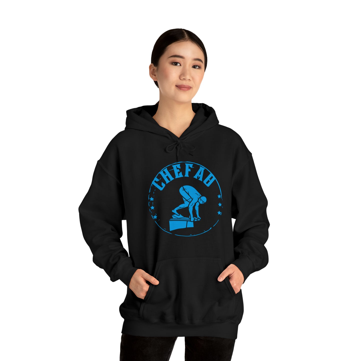 Chefao Swimmer I, Unisex Heavy Blend Hooded Sweatshirt