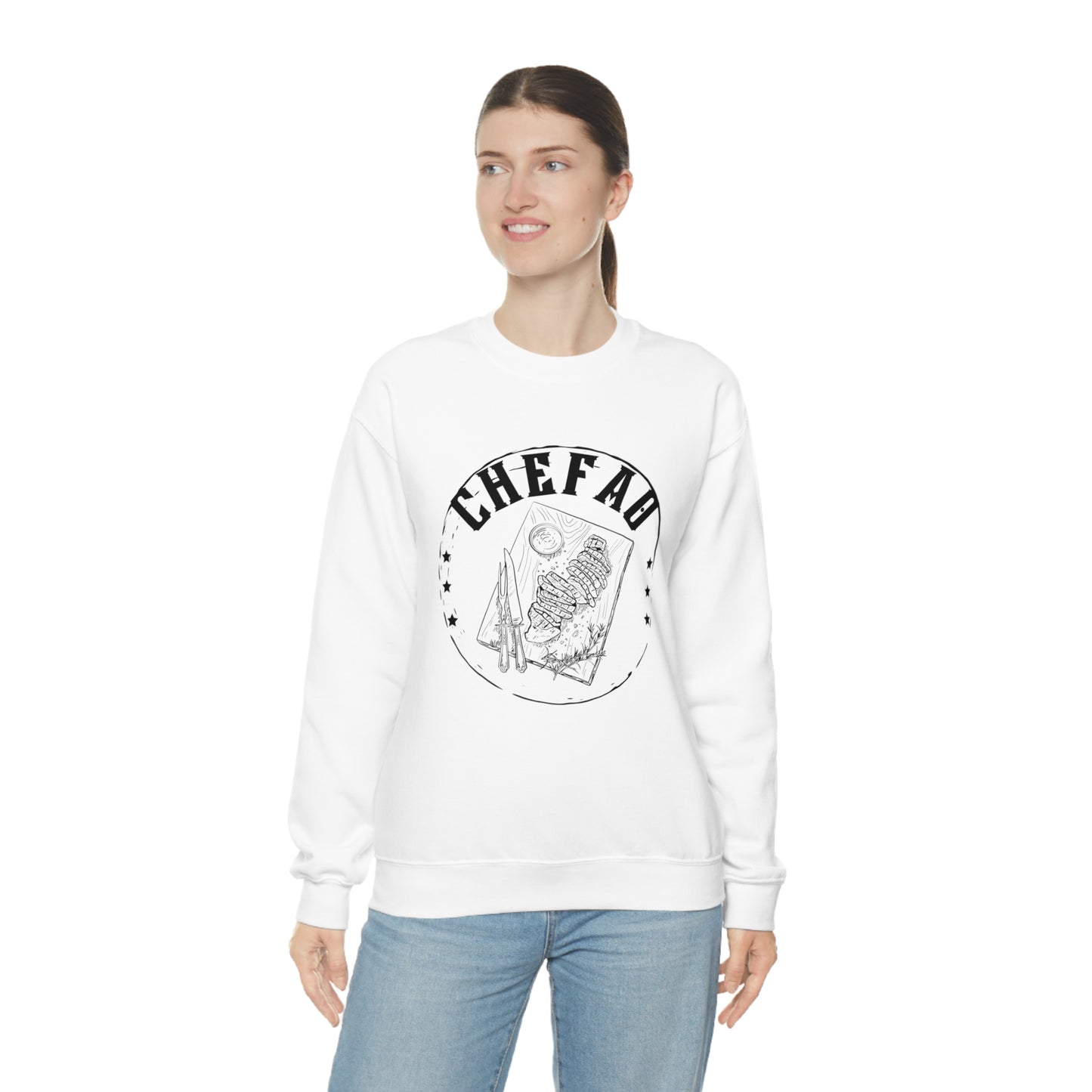 Chefao Barbque, Unisex Heavy Blend Crewneck Sweatshirt