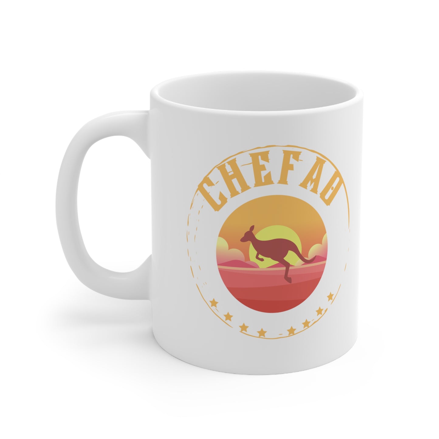 Chefao Kangaroo I, White Coffee Mug, 11oz