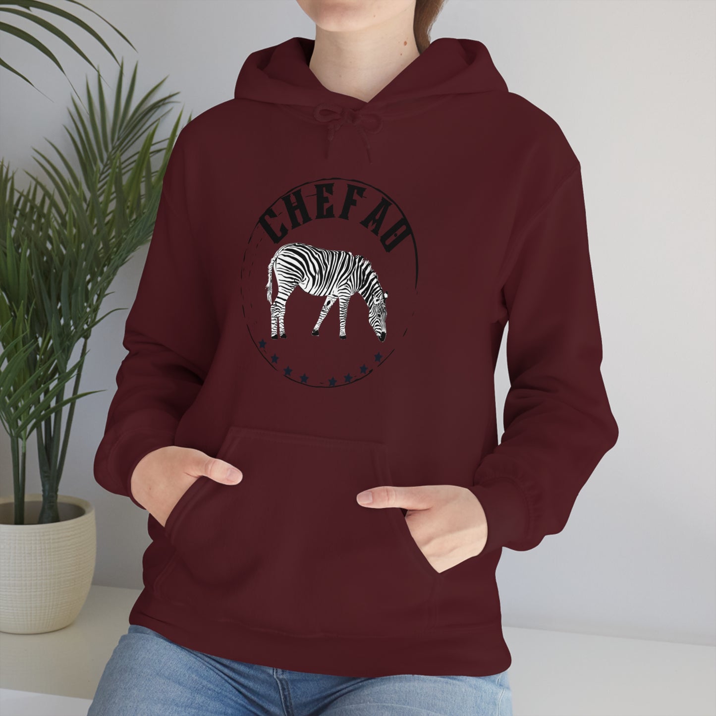 Chefao Zebra I, Unisex Heavy Blend Hooded Sweatshirt