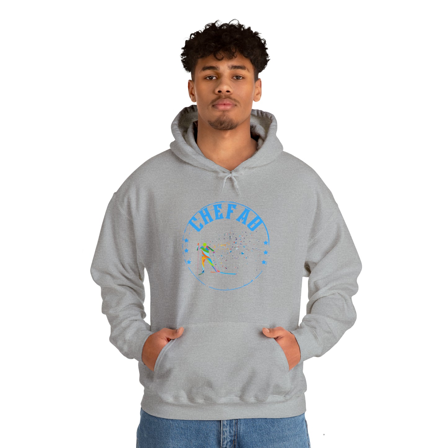 Chefao Cross Country Skiing II, Unisex Heavy Blend Hooded Sweatshirt