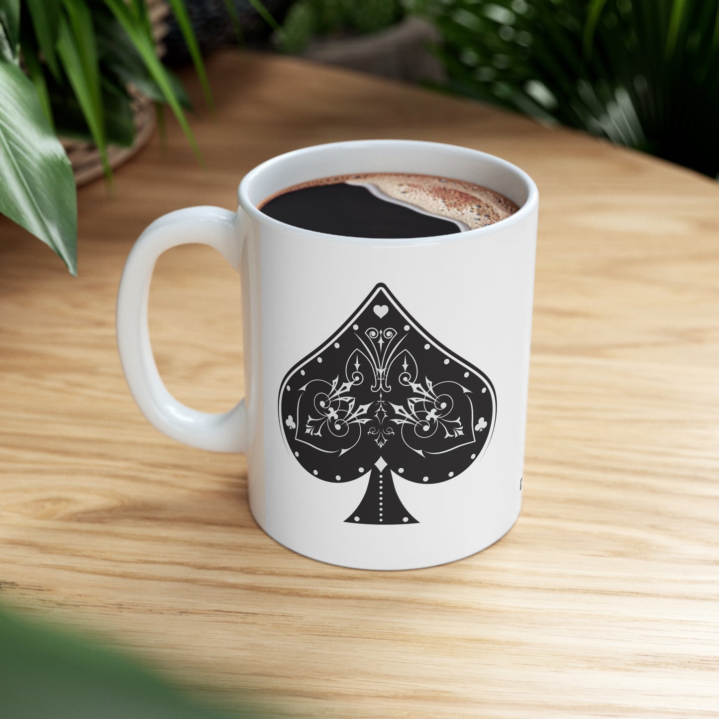 Ace of Spades I, White Coffee Mug, 11oz