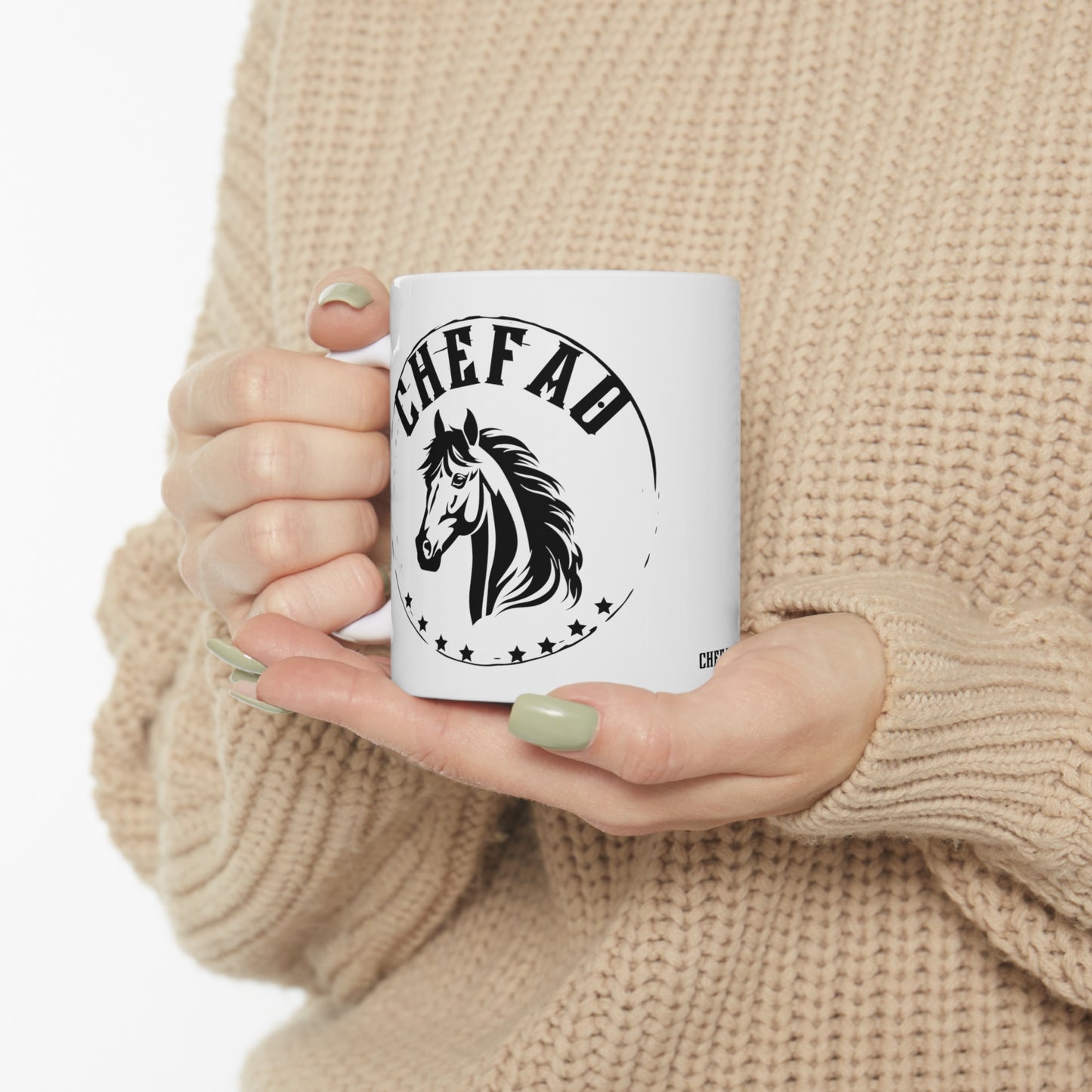 Chefao Horse I, White Coffee Mug, 11oz