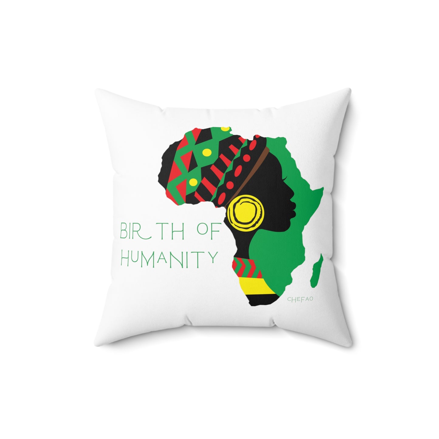 Birth of Humanity™ II, Spun Polyester Square Pillow