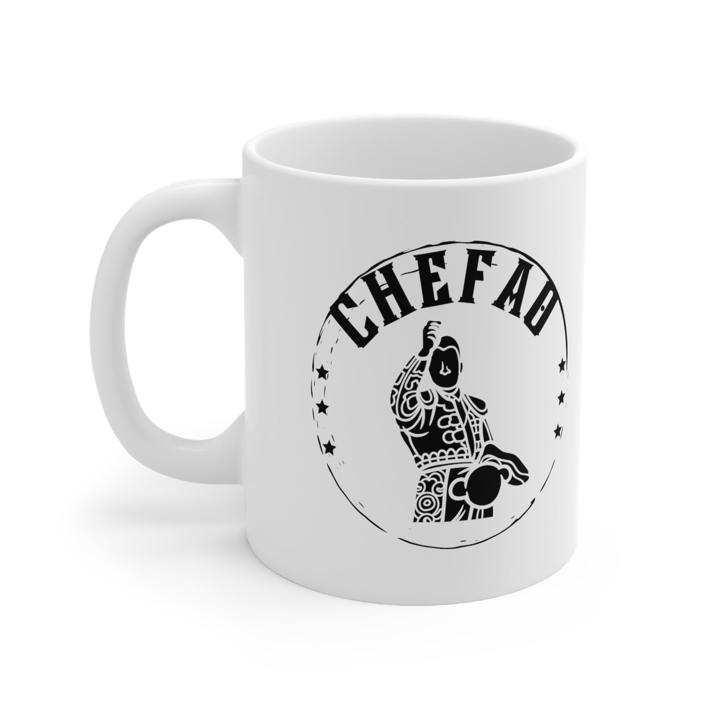 Chefao Bullfighter II, White Coffee Mug, 11oz