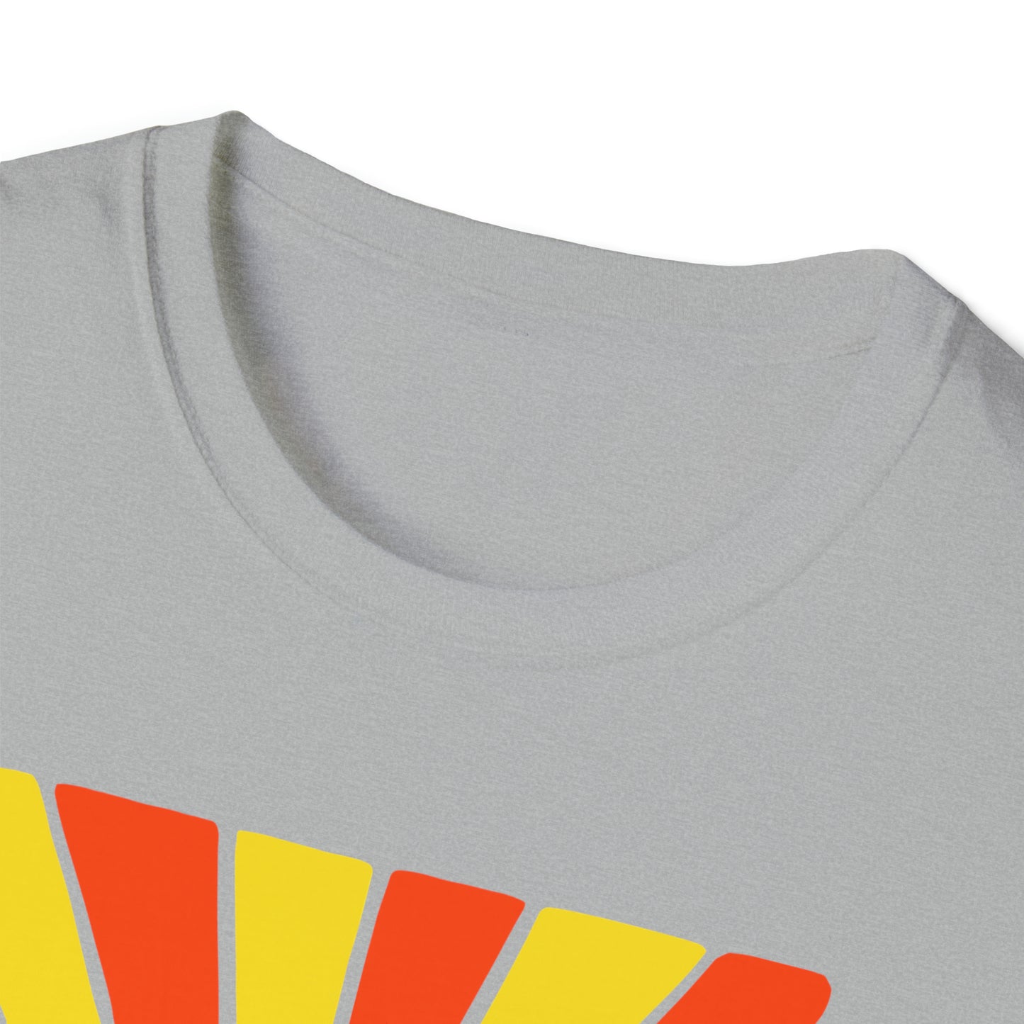 Easy Like Sunday Morning Red & Yellow, Unisex Softstyle T-Shirt