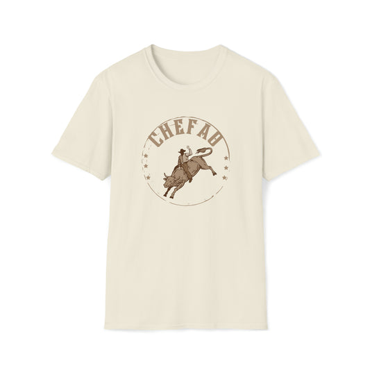 Chefao Bull Riding I, Unisex Softstyle T-Shirt