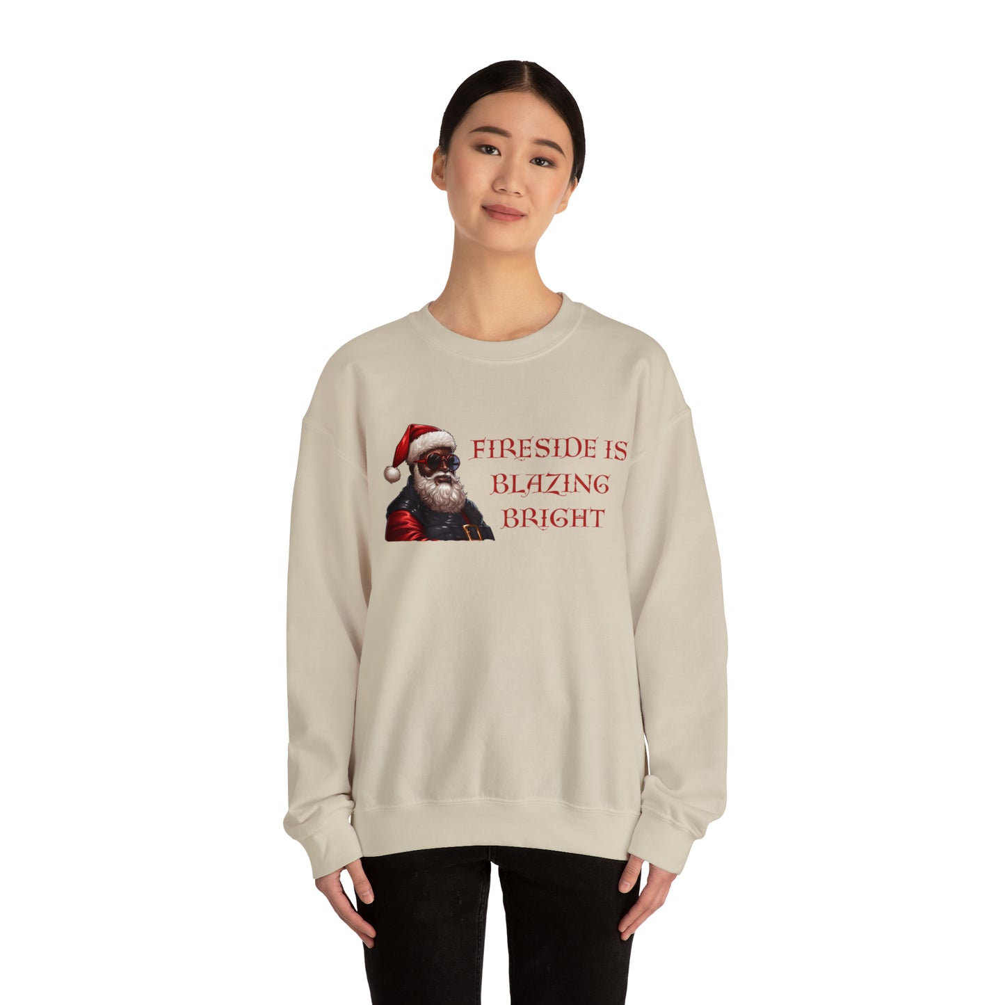 Fireside is Blazing Bright, Unisex Heavy Blend Crewneck Sweatshirt