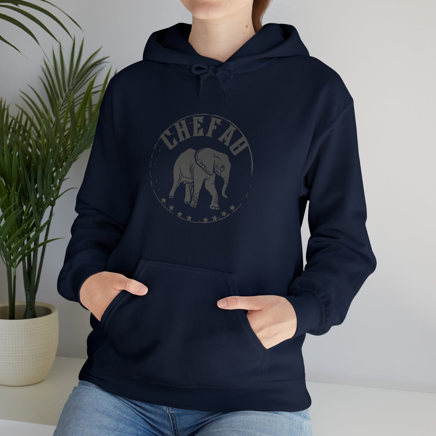 Chefao Elephant II, Unisex Heavy Blend Hooded Sweatshirt