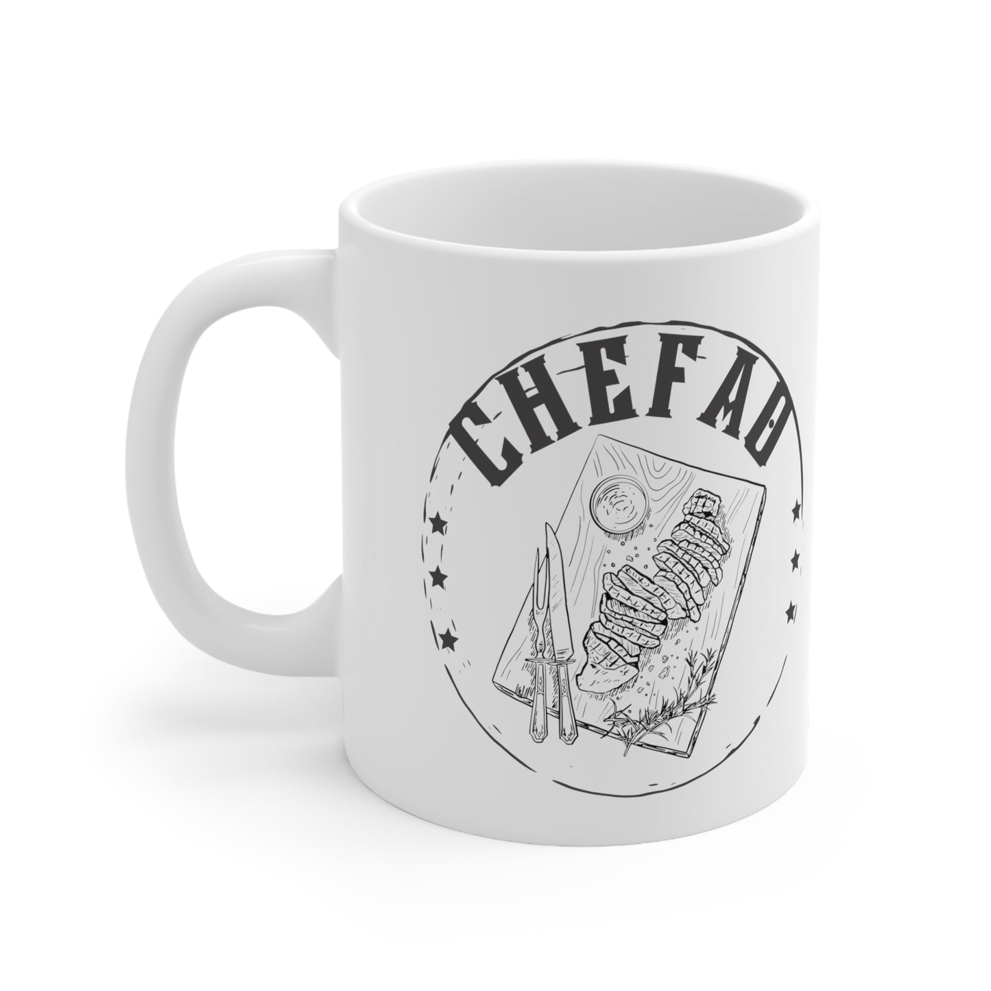 Chefao Barbque, White Coffee Mug, 11oz