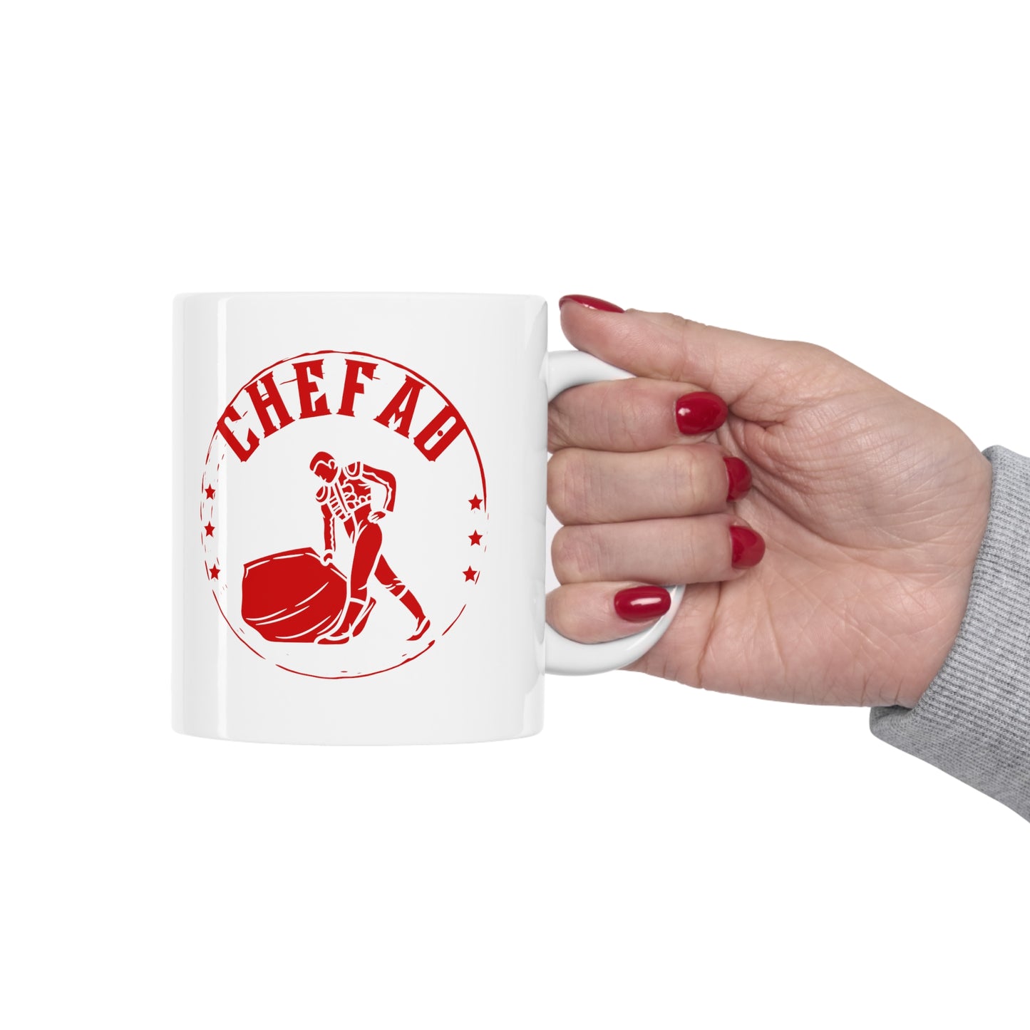 Chefao Bullfighter I, White Coffee Mug, 11oz