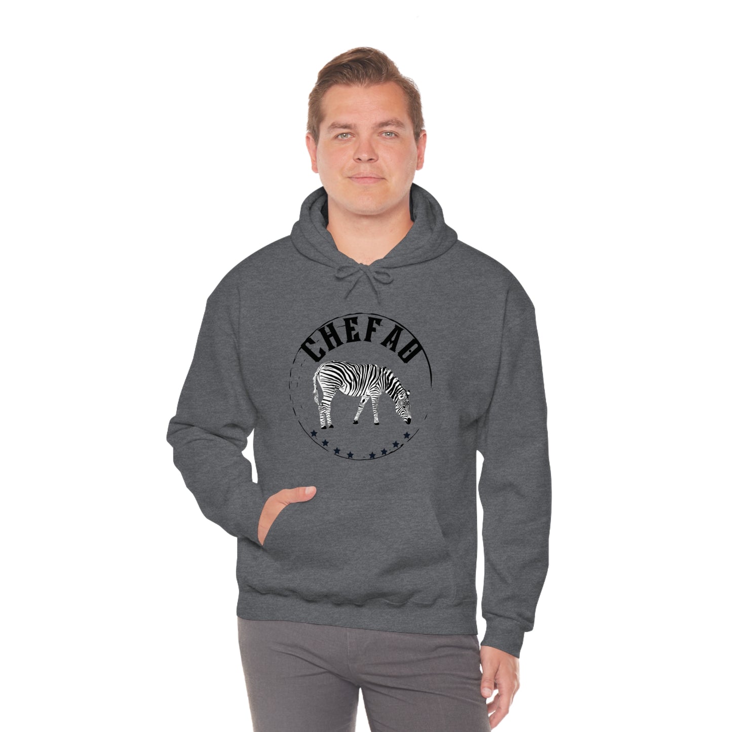 Chefao Zebra I, Unisex Heavy Blend Hooded Sweatshirt