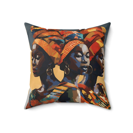 African Women, Spun Polyester Square Pillow