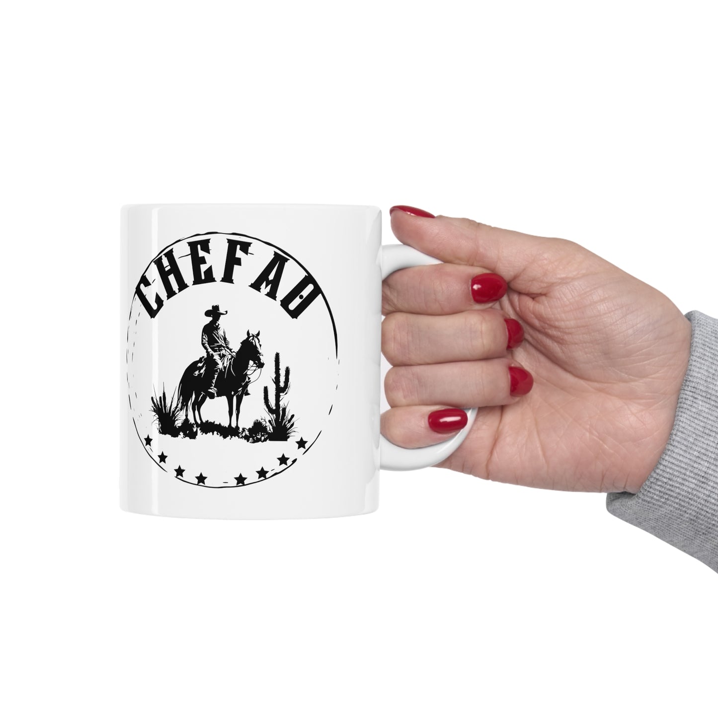 Chefao Cowboy I, White Coffee Mug, 11oz