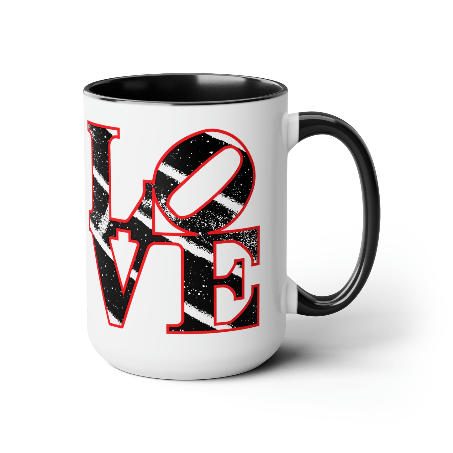 Chefao Love Blocks I, Two-Tone Coffee Mugs, 15oz