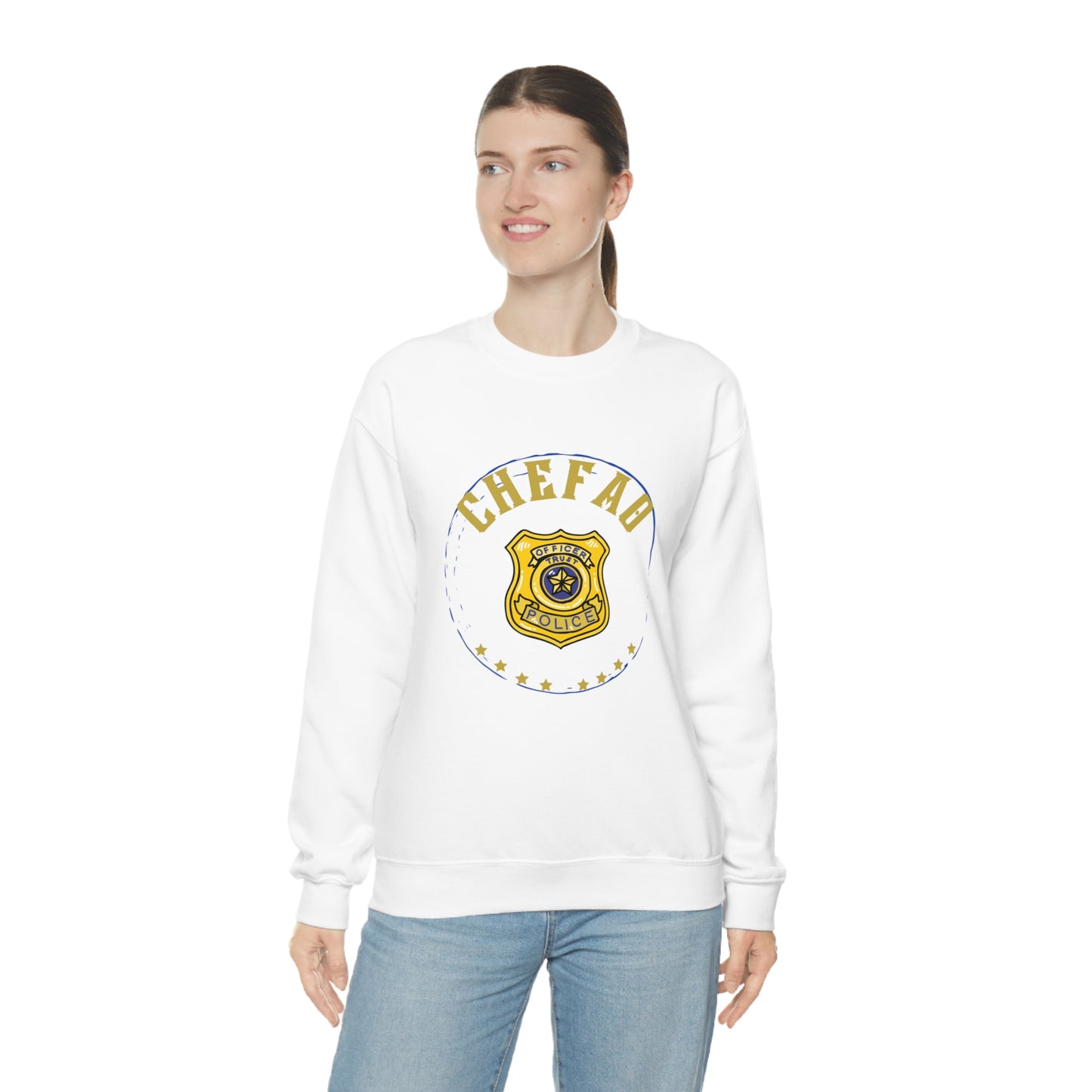 Chefao Police I, Unisex Heavy Blend Crewneck Sweatshirt