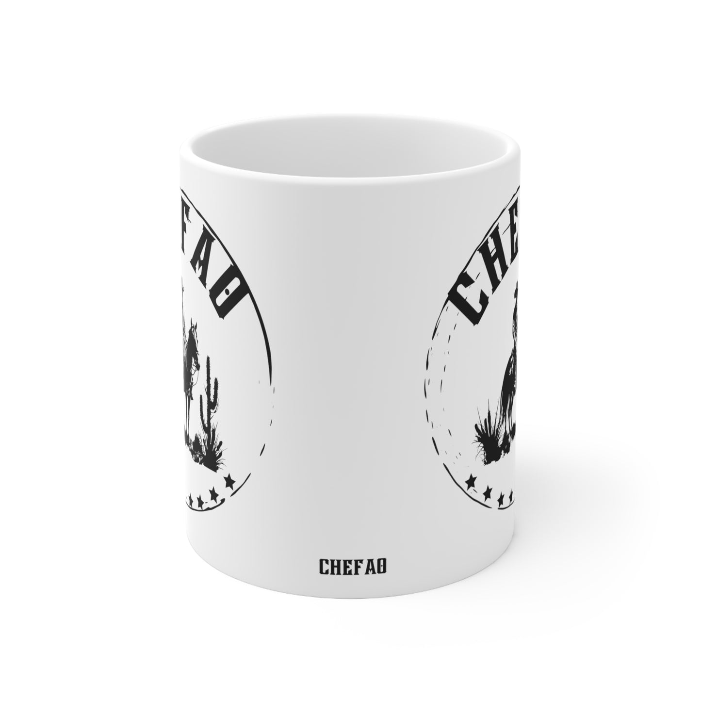 Chefao Cowboy I, White Coffee Mug, 11oz