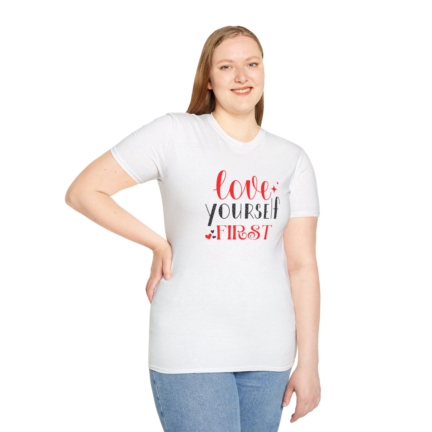 Love Yourself First I, Unisex Softstyle T-Shirt