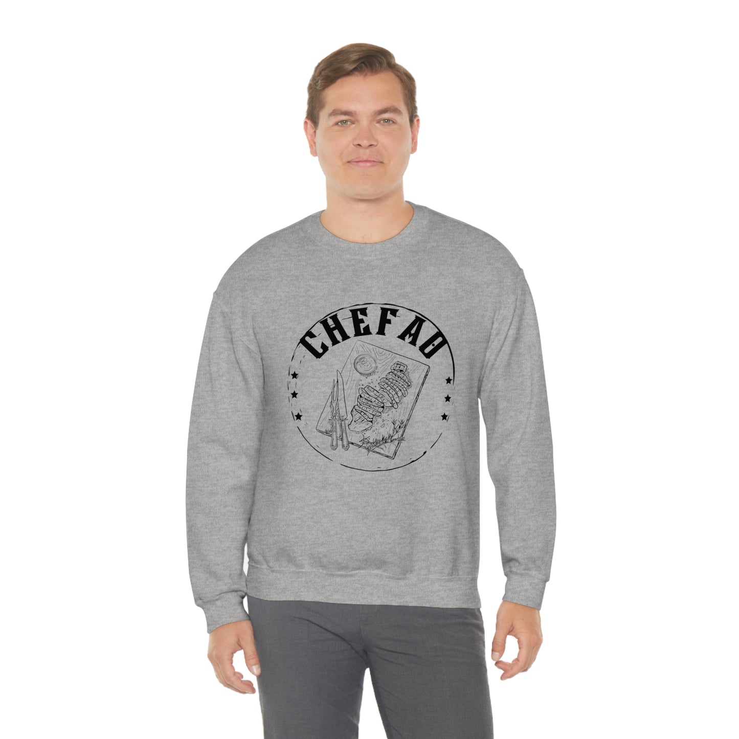 Chefao Barbque, Unisex Heavy Blend Crewneck Sweatshirt