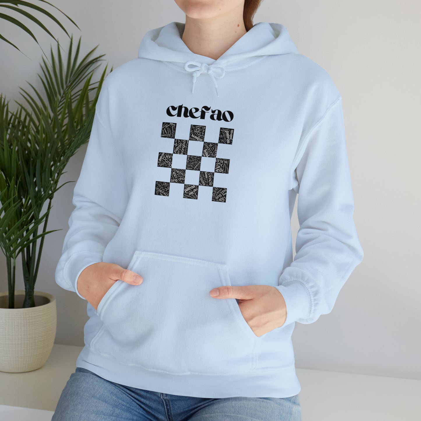 Chefao Checkered I, Unisex Heavy Blend™ Hooded Sweatshirt