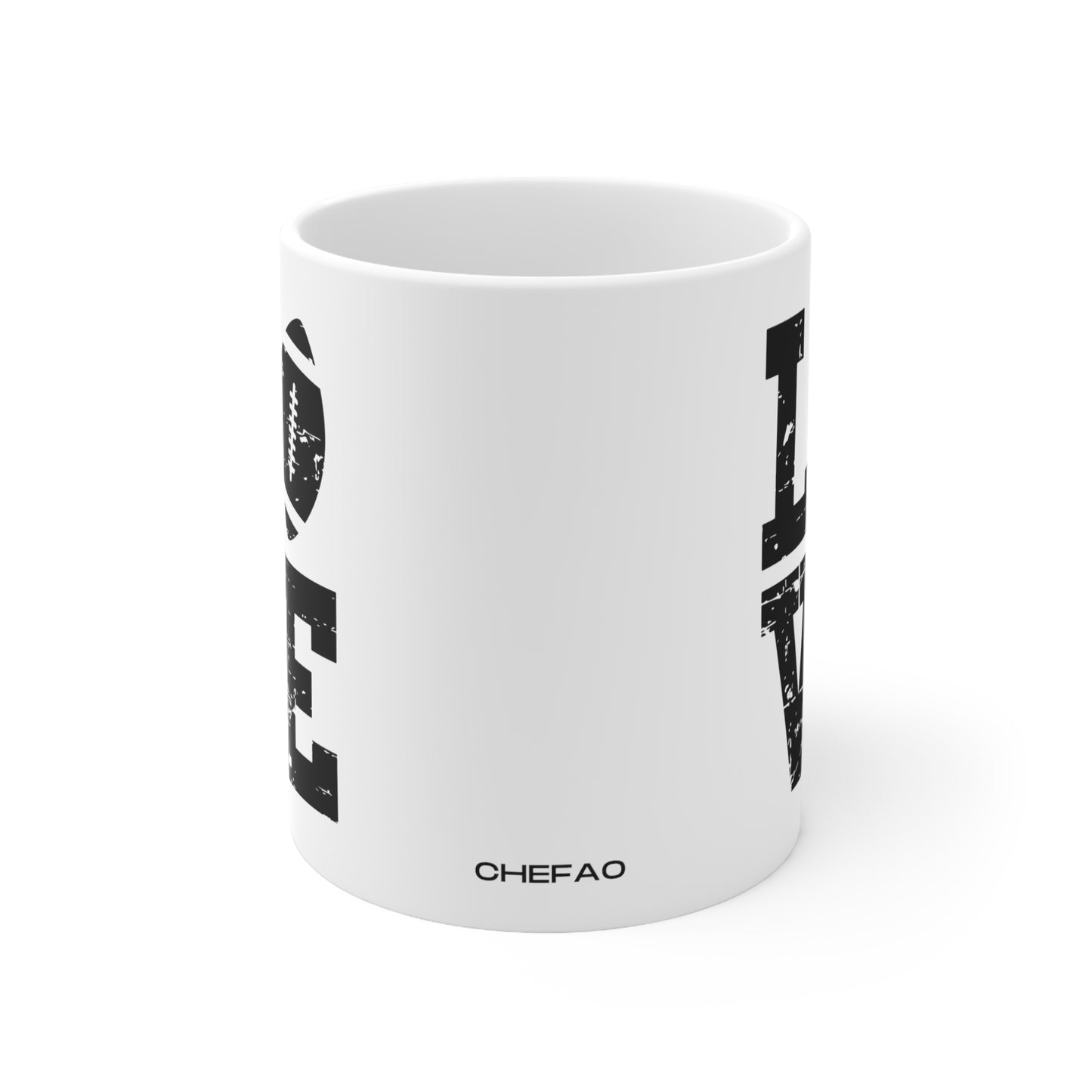 Chefao Love Footbal I, White Coffee Mug, 11oz