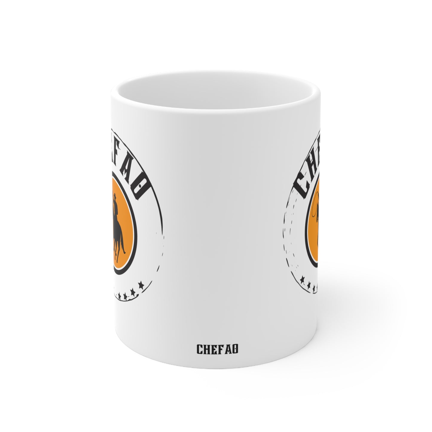 Chefao Cowboy II, White Coffee Mug, 11oz