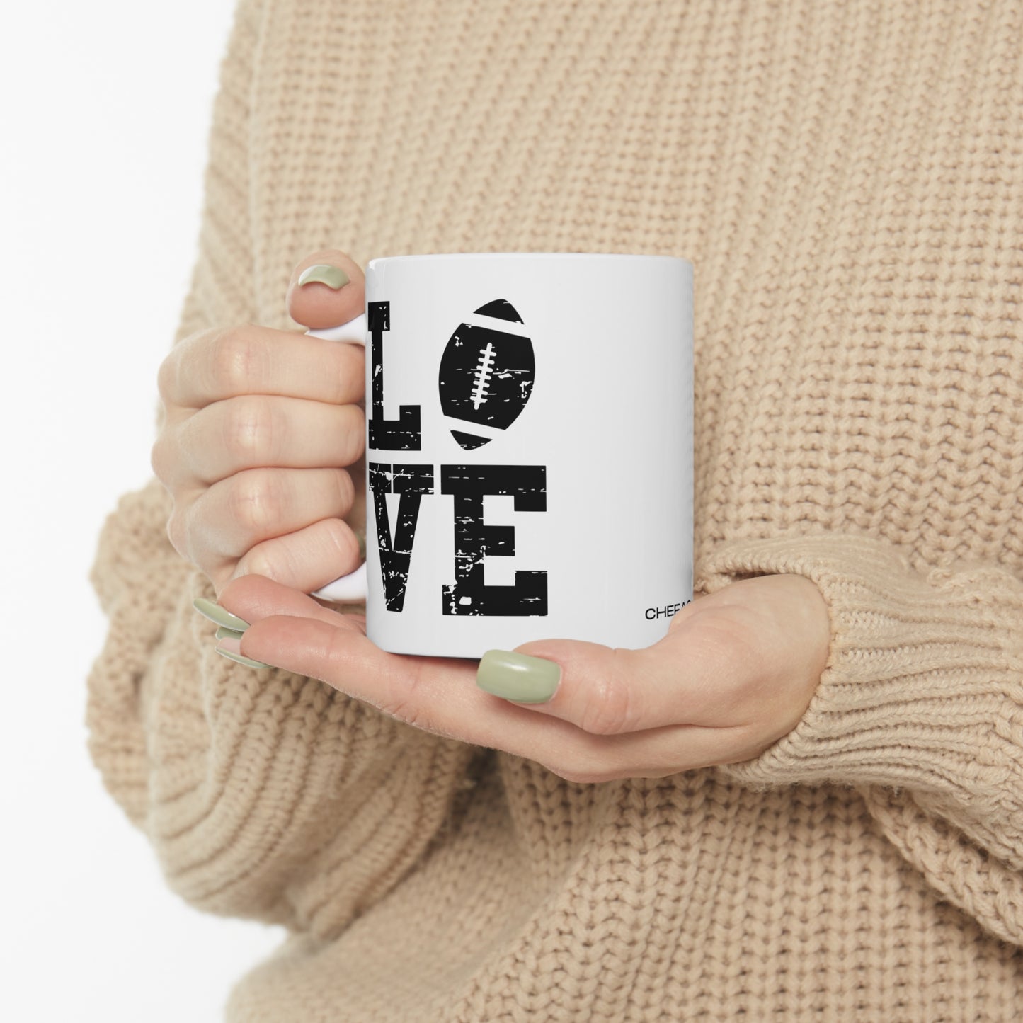 Chefao Love Footbal I, White Coffee Mug, 11oz