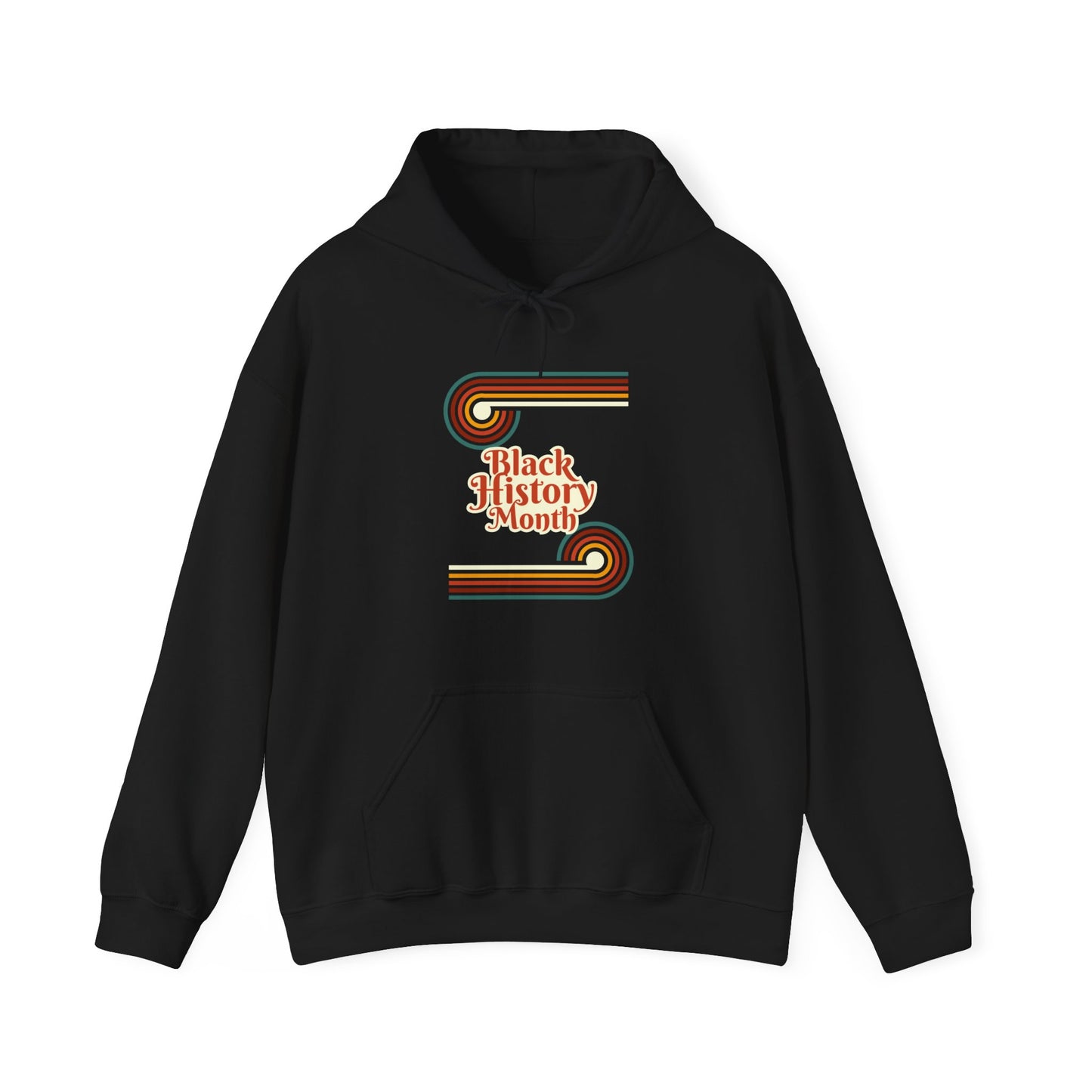Chefao Retro Black History Month Emblem I, Unisex Heavy Blend Hooded Sweatshirt
