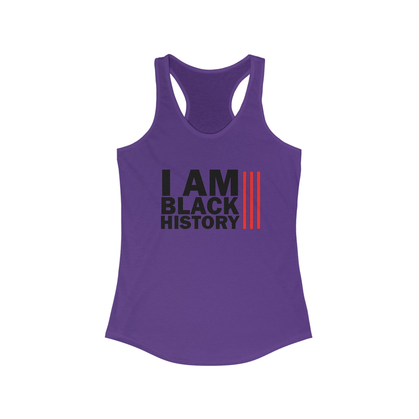 Chefao I Am Black History I, Women's Ideal Racerback Tank