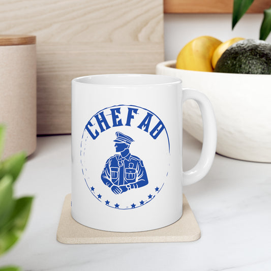 Chefao Police IV, White Coffee Mug, 11oz