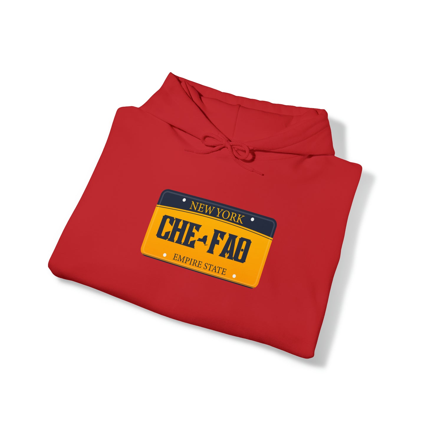 Chefao New York License Plate I, Unisex Heavy Blend Hooded Sweatshirt