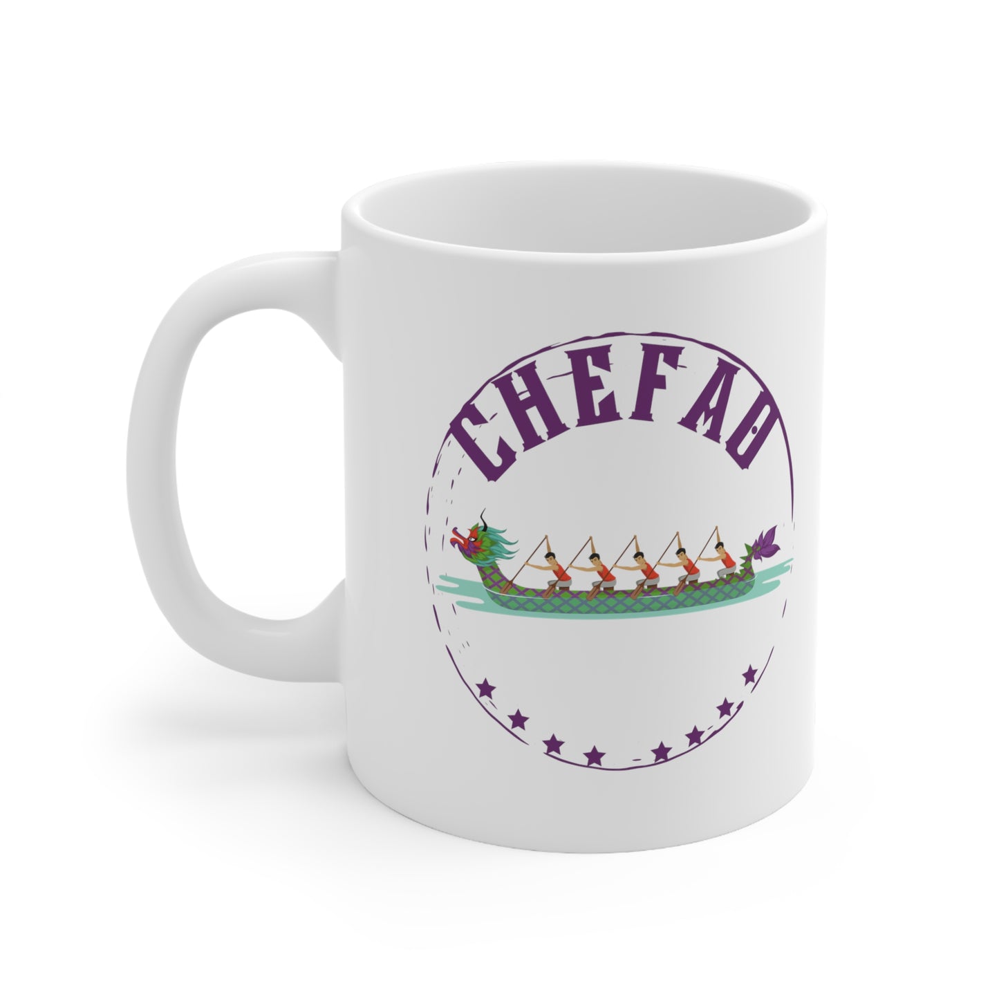 Chefao Dragonboat IV, White Coffee Mug, 11oz