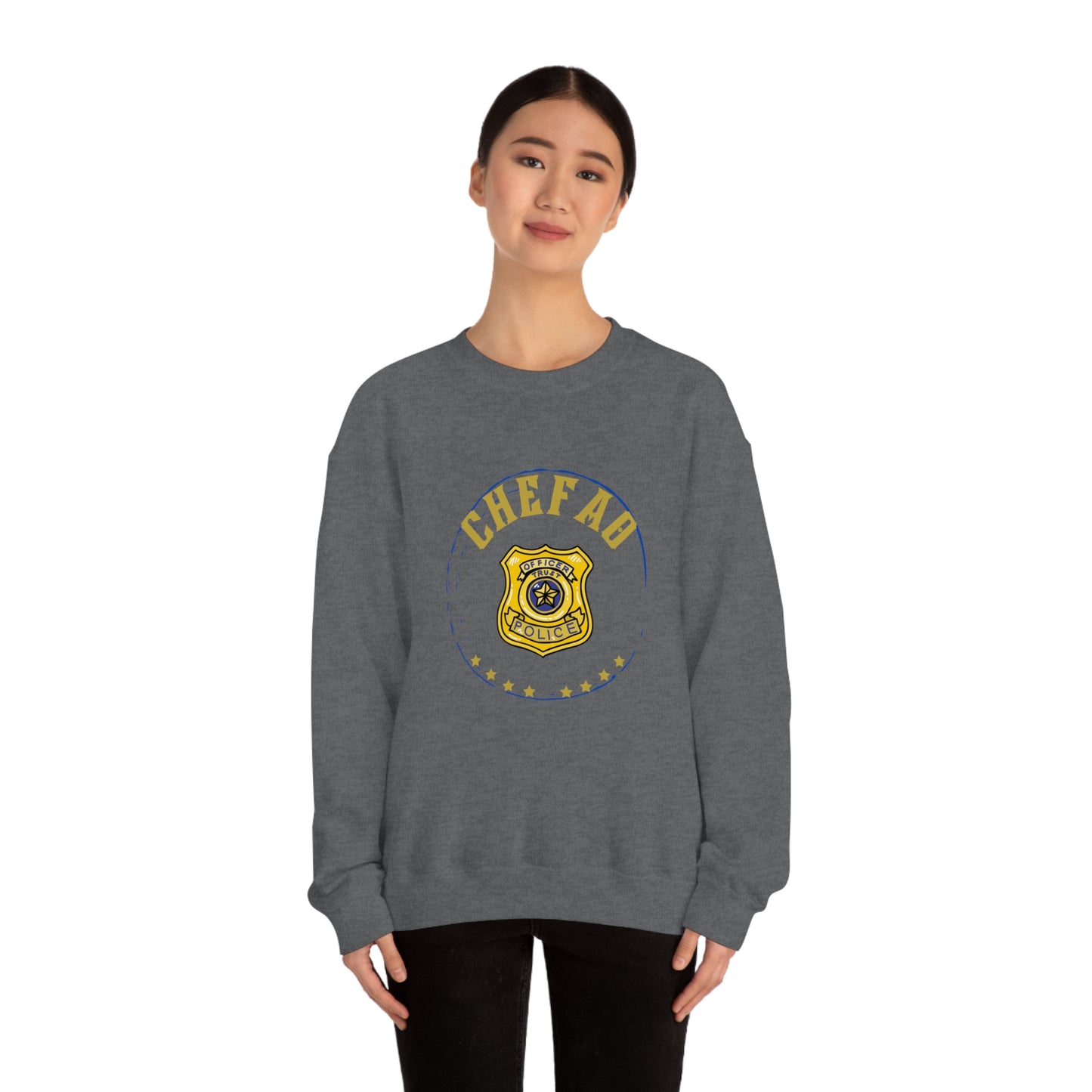 Chefao Police I, Unisex Heavy Blend Crewneck Sweatshirt