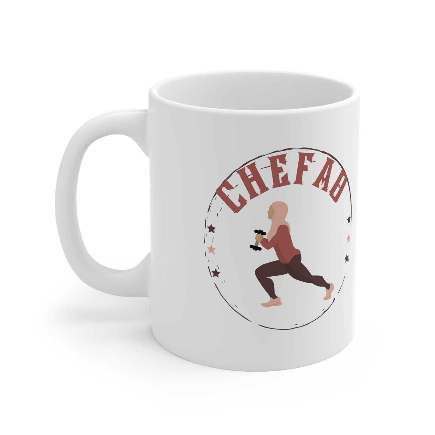 Chefao Fit I, White Coffee Mug, 11oz