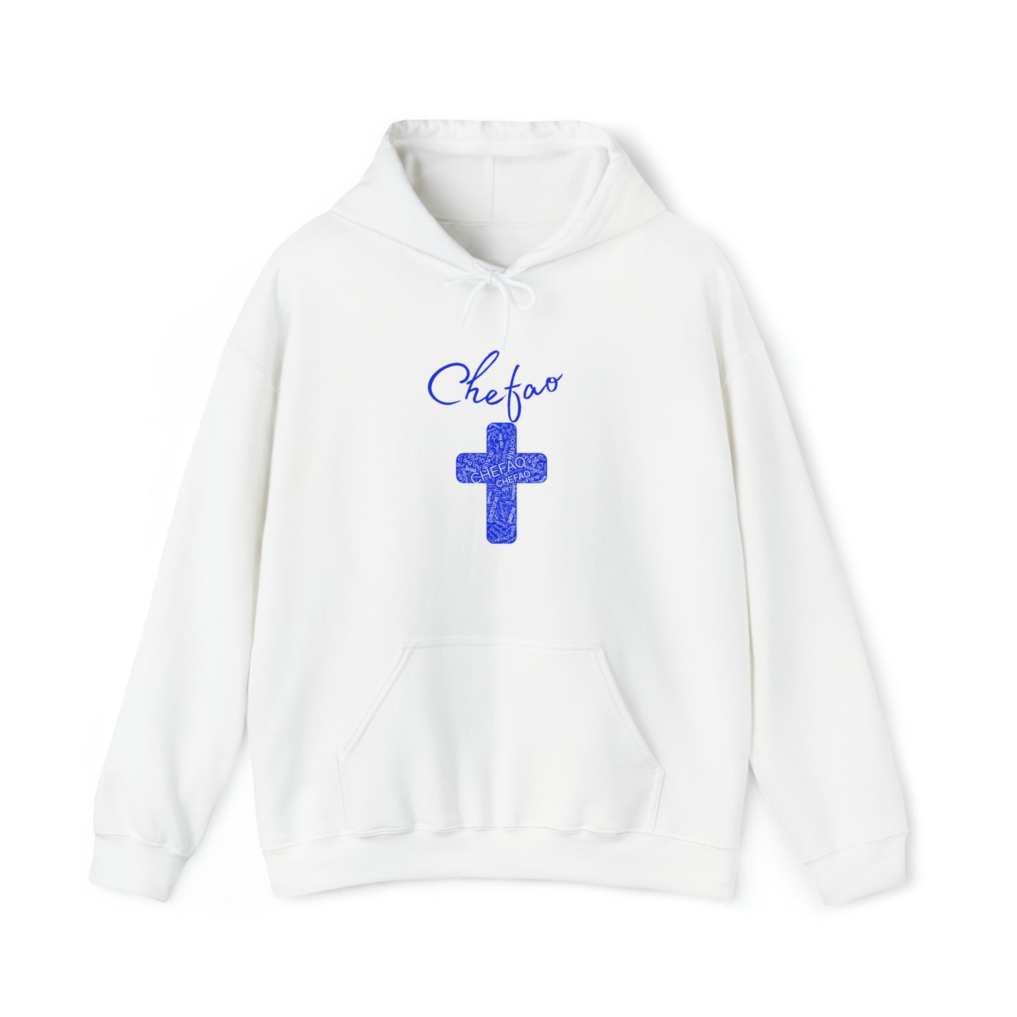 Chefao Cross I Blue, Unisex Heavy Blend™ Hooded Sweatshirt