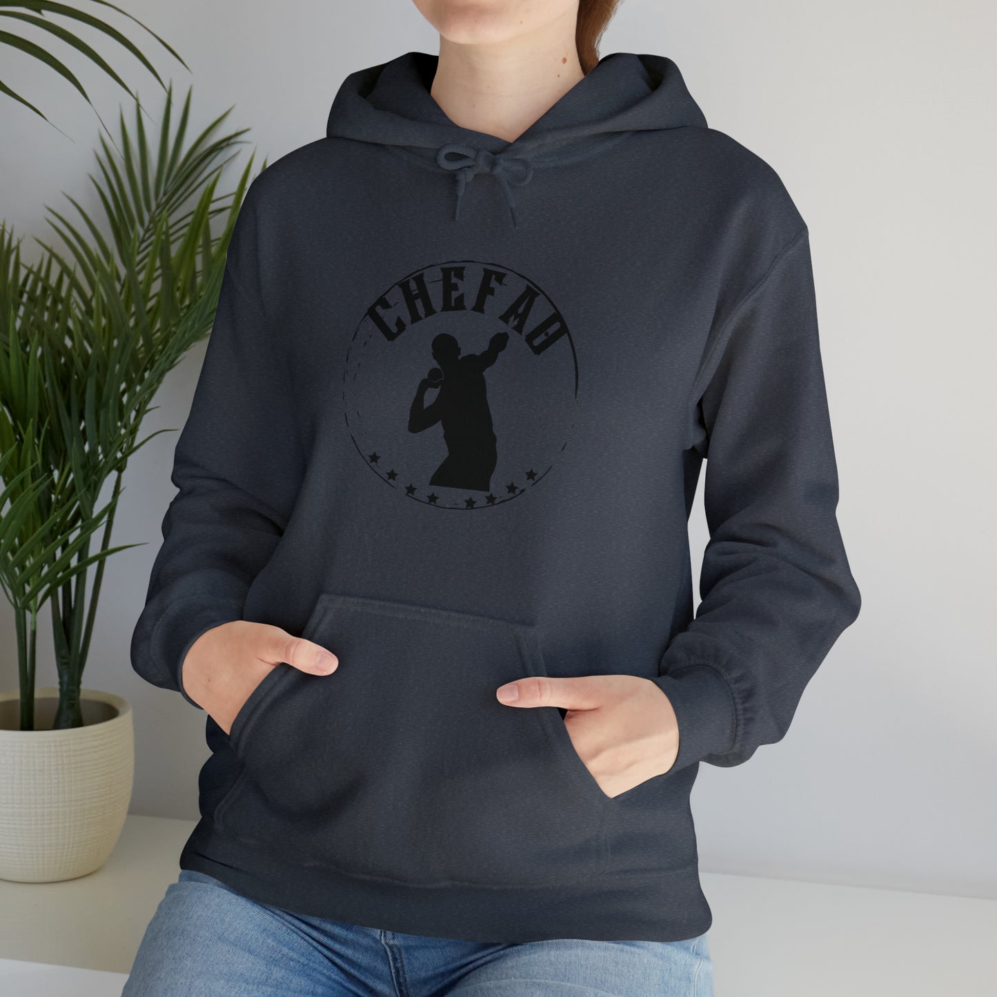 Chefao Shot Put I, Unisex Heavy Blend Hooded Sweatshirt