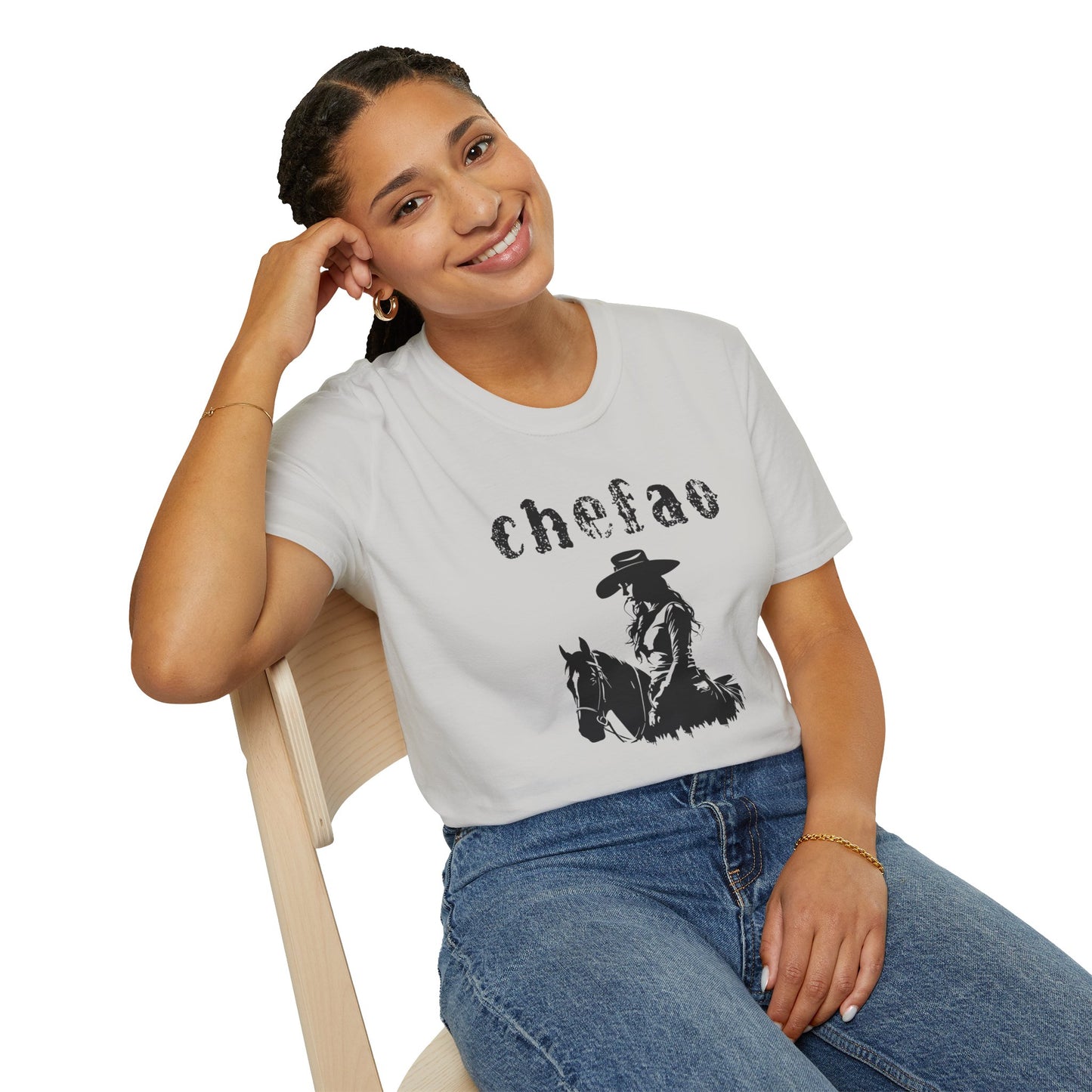 Chefao Cowgirl VIII, Unisex Softstyle T-Shirt