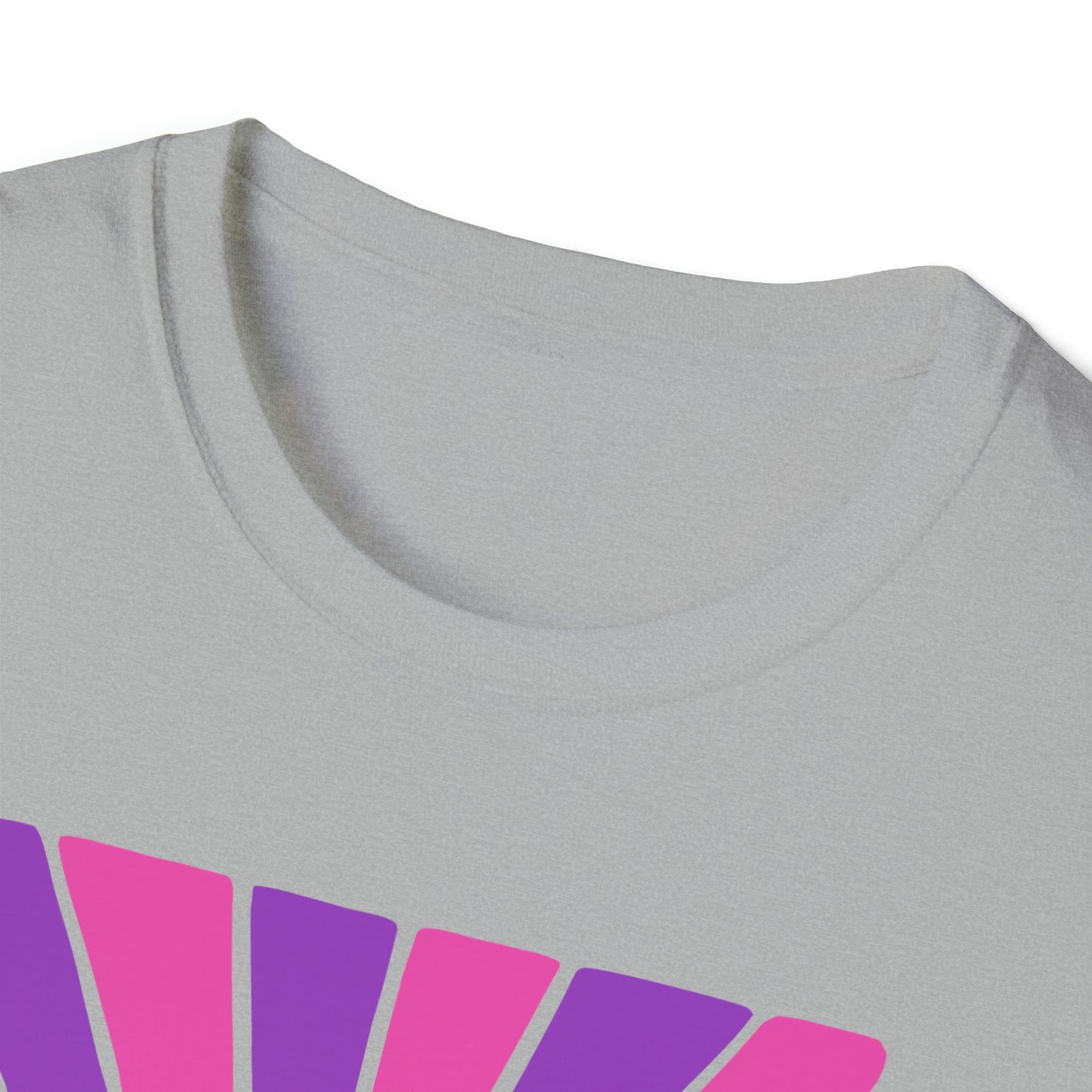 Easy Like Sunday Morning Pink & Purple, Unisex Softstyle T-Shirt