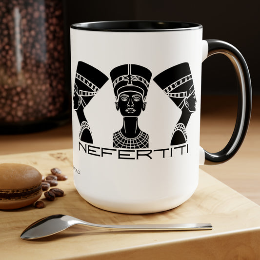 Nefertiti I, Two-Tone Coffee Mugs, 15oz