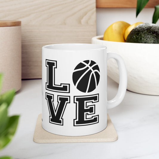 Chefao Love Basketball I, White Coffee Mug, 11oz