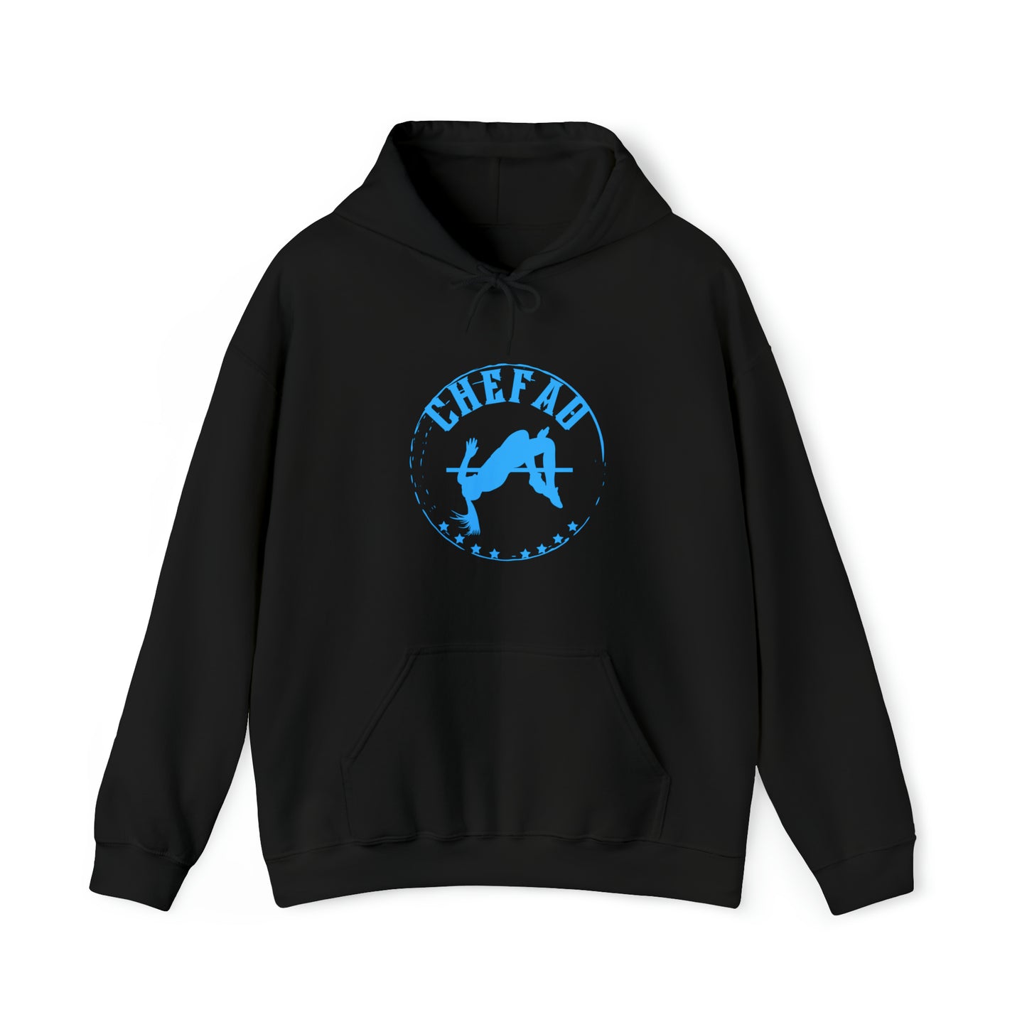 Chefao High Jump I, Unisex Heavy Blend Hooded Sweatshirt