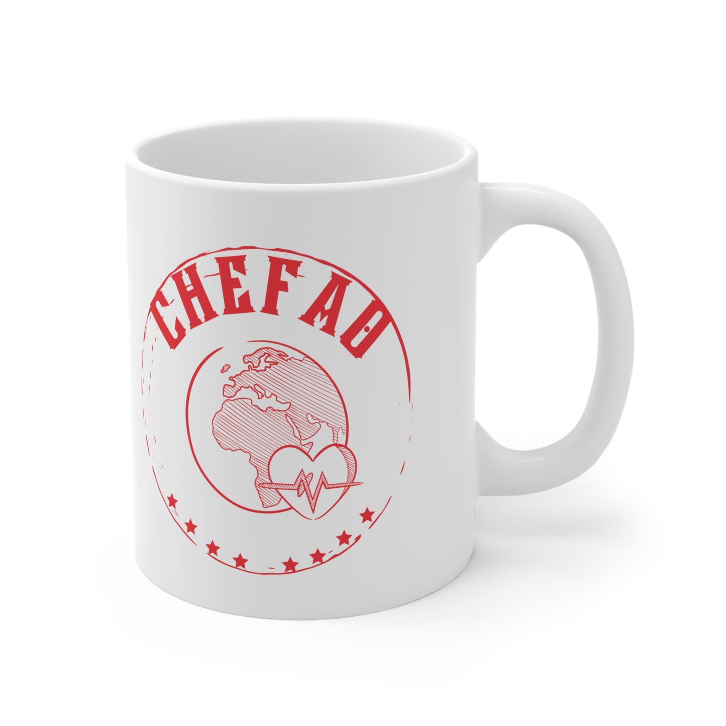 Chefao Travel I, White Coffee Mug, 11oz