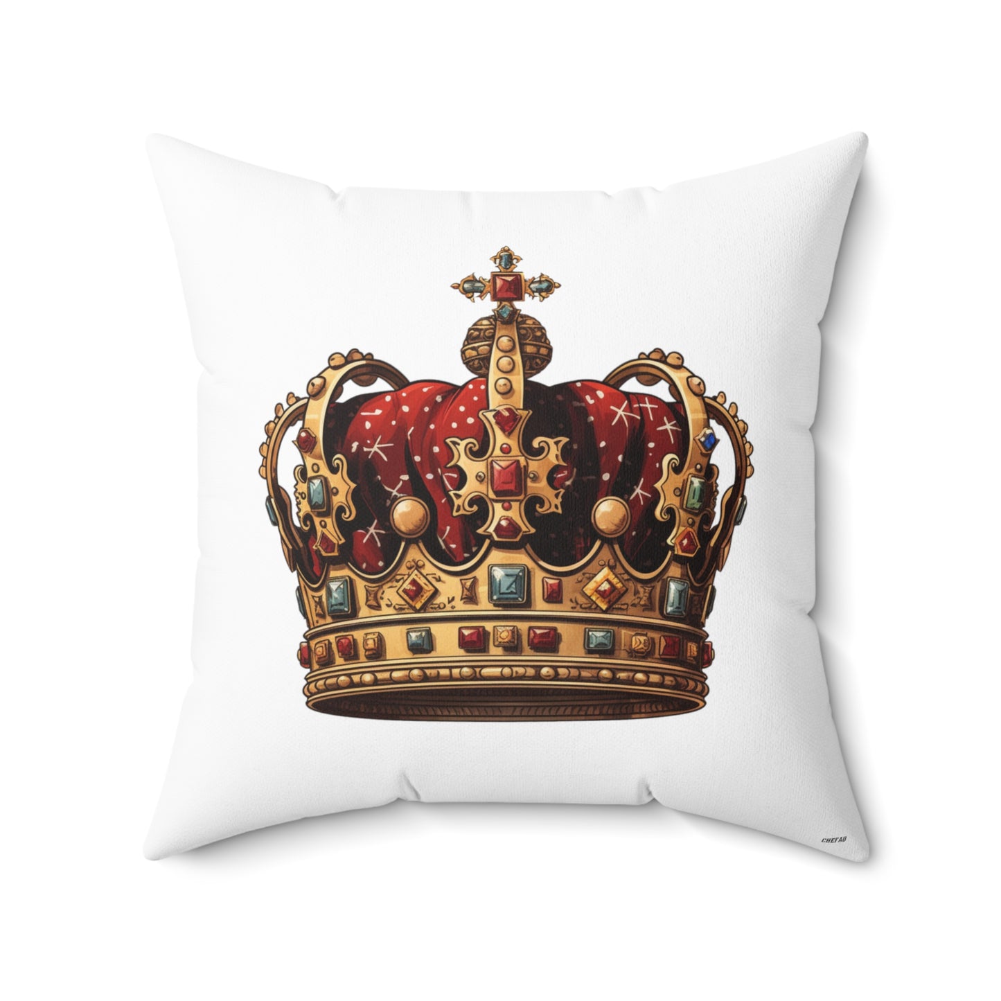 King's Crown, Spun Polyester Square Pillow