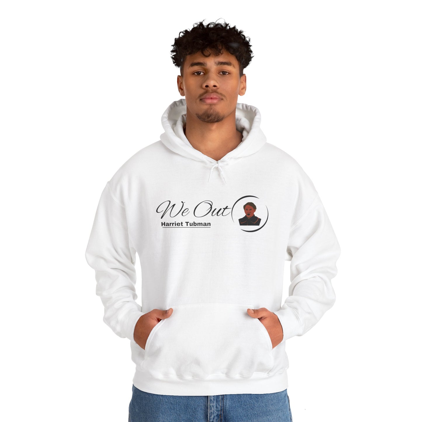 Harriet Tubman "We Out", Unisex Heavy Blend Hooded Sweatshirt