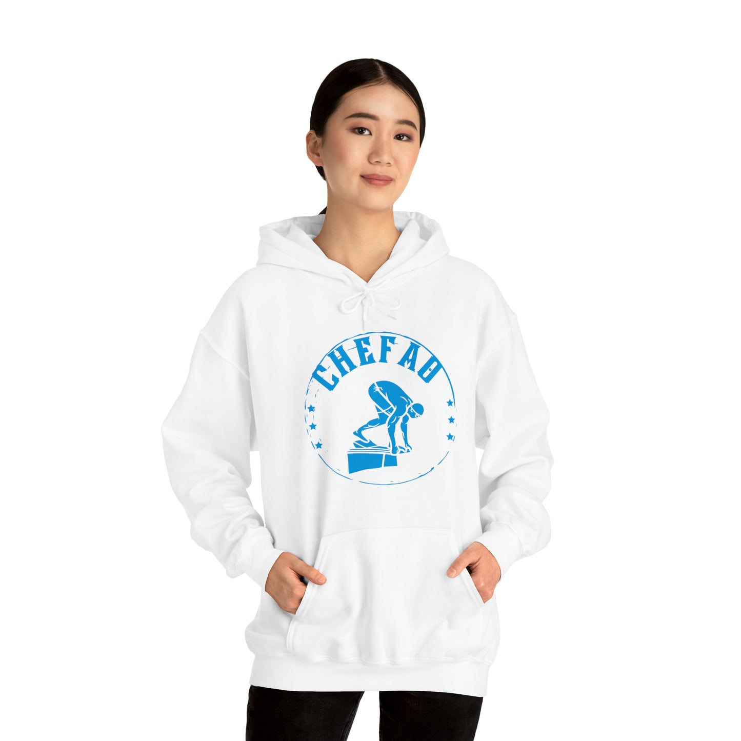 Chefao Swimmer I, Unisex Heavy Blend Hooded Sweatshirt