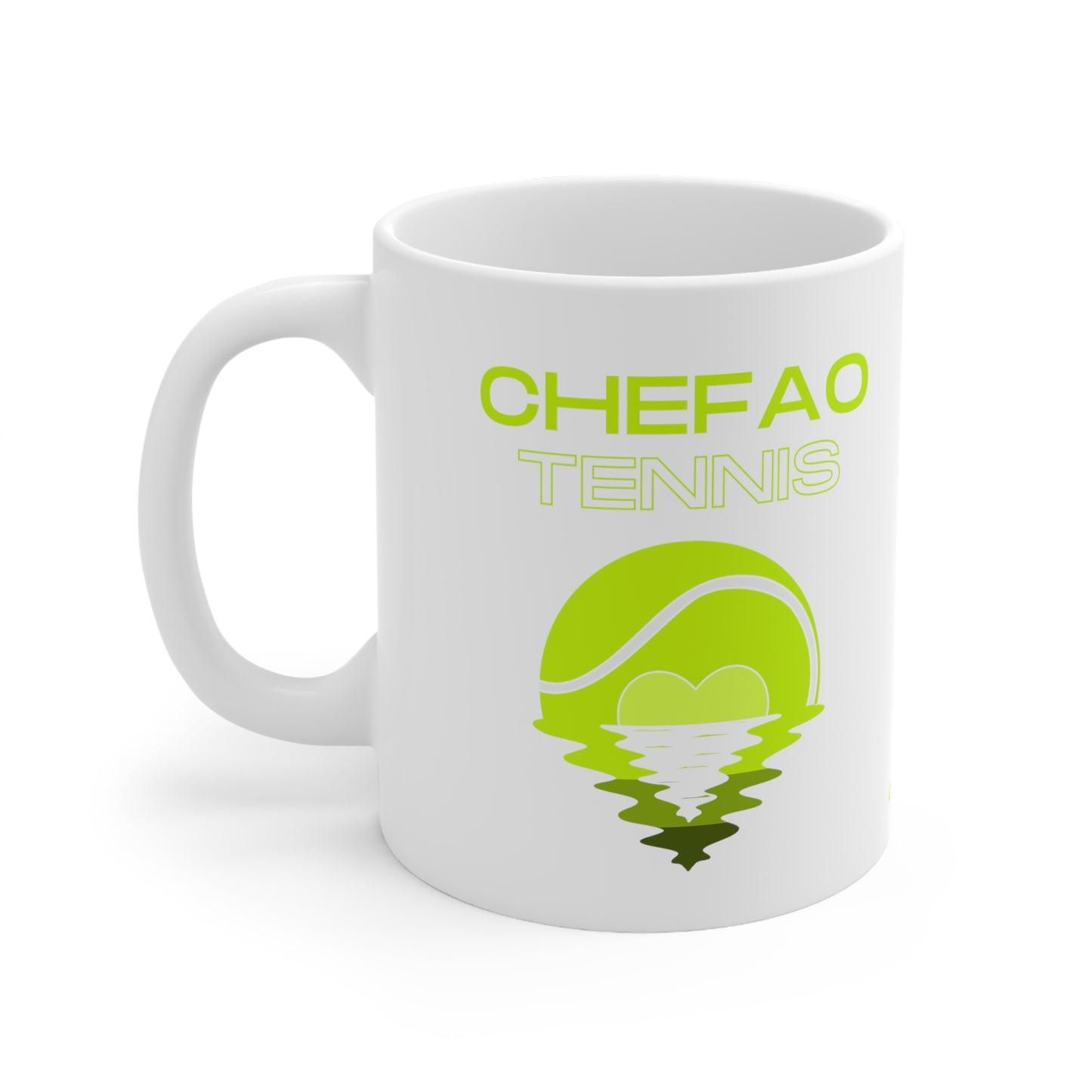 Chefao Tennis X, White Coffee Mug, 11oz